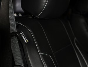 Ford Raptor Front Seat Covers - PRP Seats - Black with Silver Stitch - `12-`14